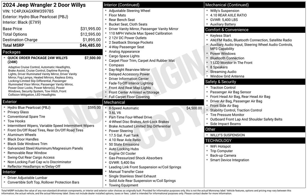 jeep wrangler 2-door 2024 1C4PJXAGXRW359785 image jeep wrangler 2-door 2024 1C4PJXAGXRW359785 image